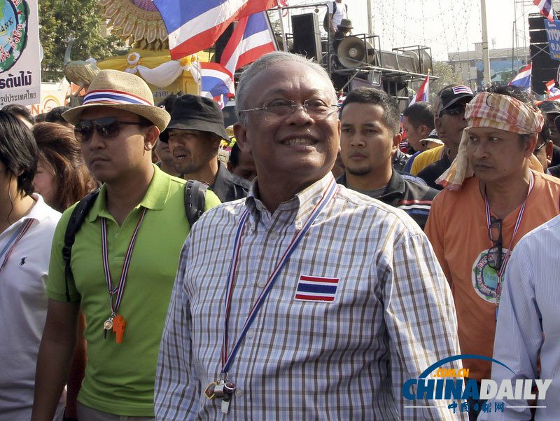 素貼催動(dòng)反政府游行封鎖曼谷 不逼英拉下臺(tái)不罷休