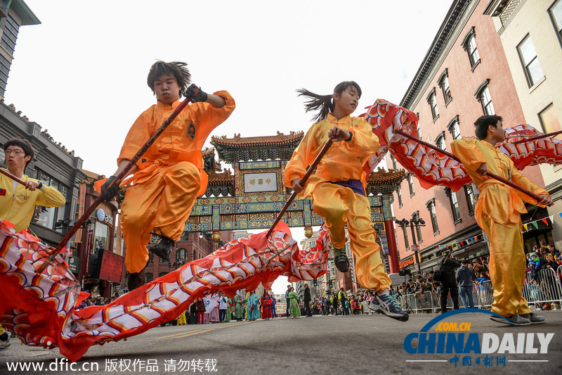 從倫敦到華盛頓 老外與僑胞唐人街共慶中國春節(jié)