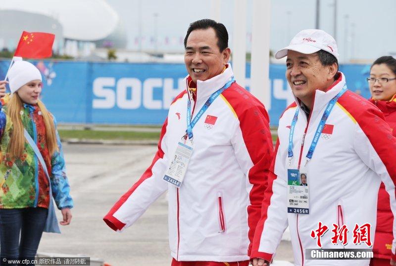 索契冬奧會中國代表團(tuán)舉行升旗儀式