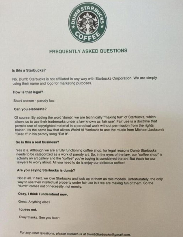 洛杉磯現(xiàn)山寨星巴克 店主稱(chēng)系藝術(shù)館不侵權(quán)