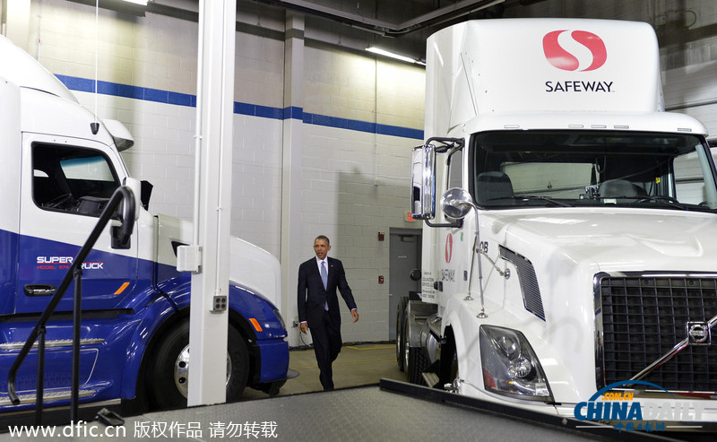 奧巴馬車(chē)庫(kù)演講 要求降低美國(guó)卡車(chē)油耗節(jié)約能源