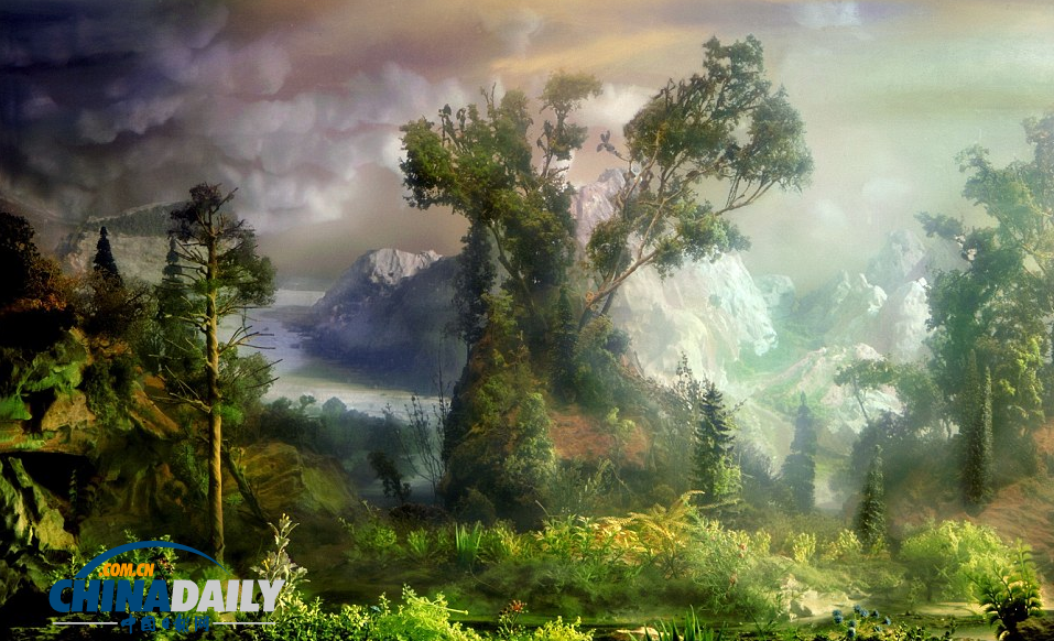 一缸一世界：美藝術(shù)家用魚(yú)缸和顏料創(chuàng)史前唯美景觀