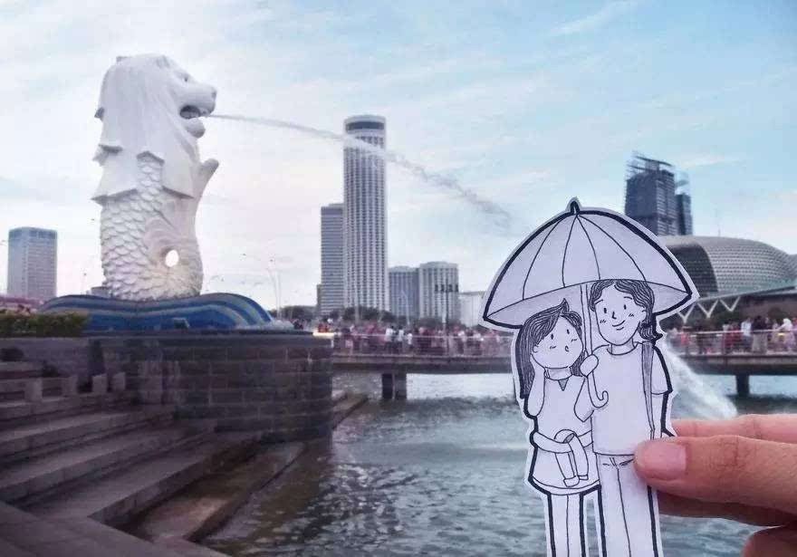 旅行時怎么秀恩愛更有新意？除了自拍還可以這么玩（組圖）