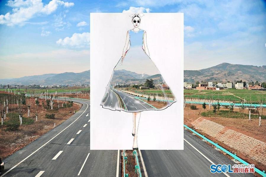 把高速公路做成衣服穿上身 美不美？（組圖）