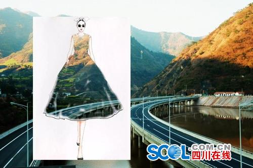 把高速公路做成衣服穿上身 美不美？（組圖）
