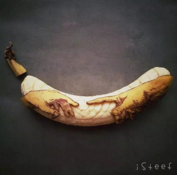 水果變身藝術(shù)品，香蕉還可以這么玩兒