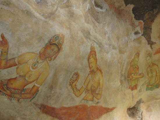 Photos: Fresco Paintings at Sigiriya Rock