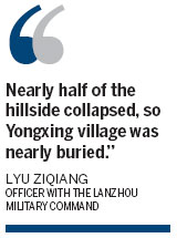 Villages reduced to rubble