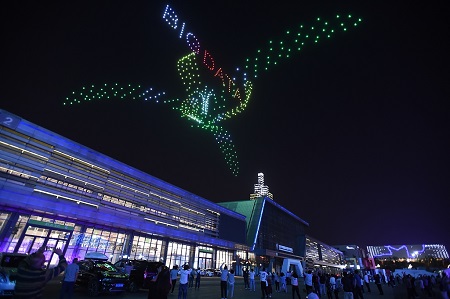 Drones ready for light show at expo