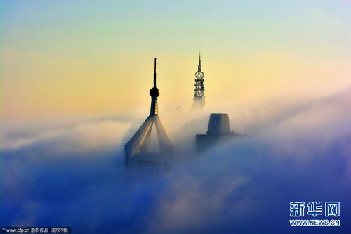 Fog sweeps through Qingdao