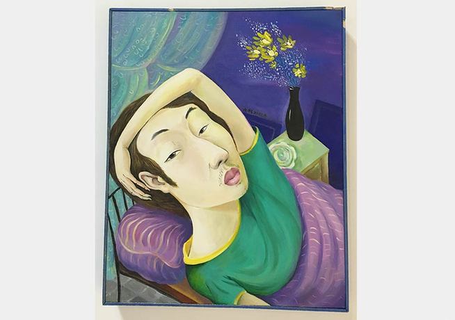 Shandong artist escapes reality through his paintings
