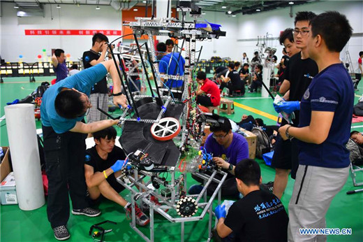 In pics: China University Robot Competition held in Shandong
