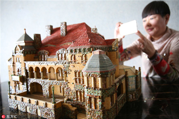 Man makes astounding shell sculptures of Qingdao buildings