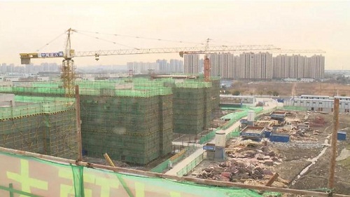 Construction of Jiading new foreign language school nears completion