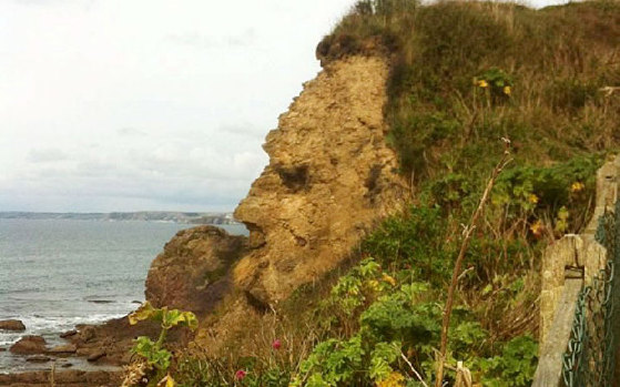 A cliff face appears in Britain<BR>英海岸現(xiàn)'絕命毒師像'(圖)