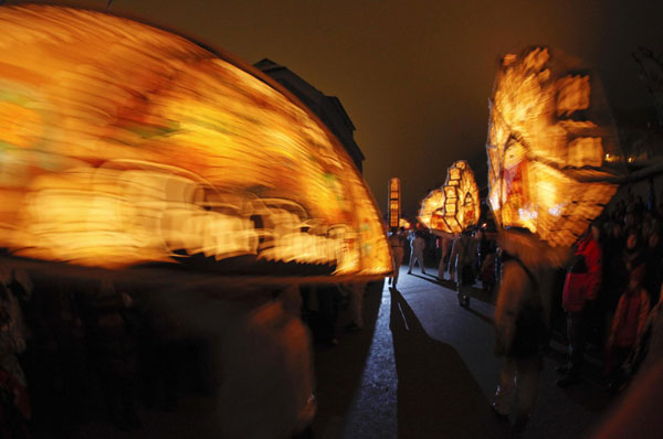 Traditional mask parade in Vienna