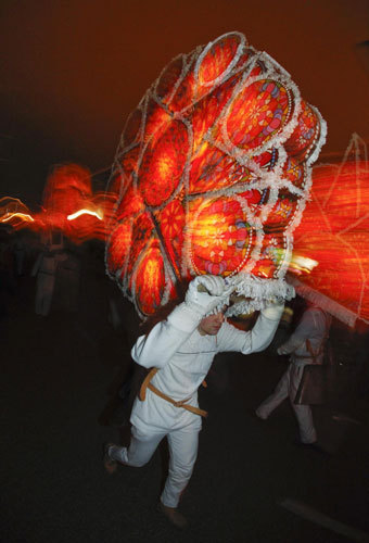 Traditional mask parade in Vienna