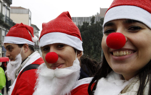 Santa parade in Porto