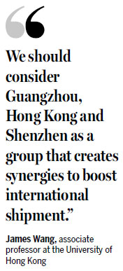 Area closing shipping gap with Hong Kong