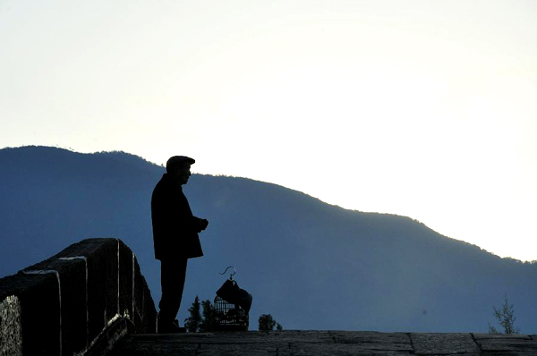 Tourists visit Shaxi town