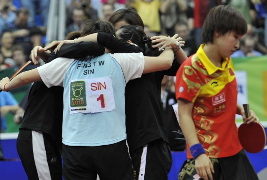 世乒賽：中國(guó)女乒夢(mèng)碎莫斯科 男乒勇奪五連冠