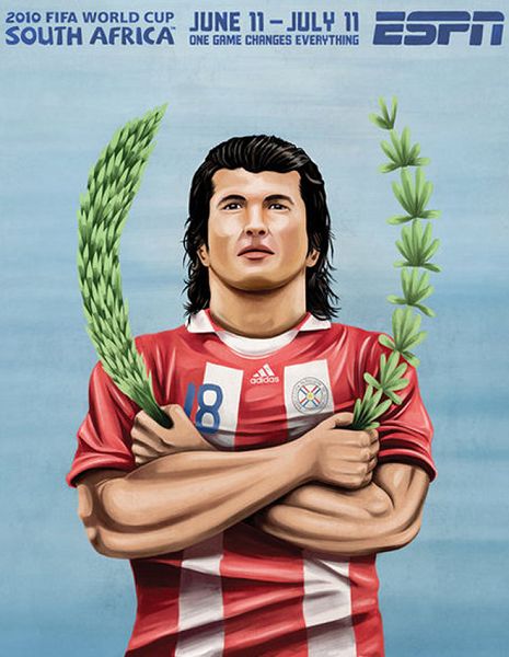 世界杯32強手繪海報