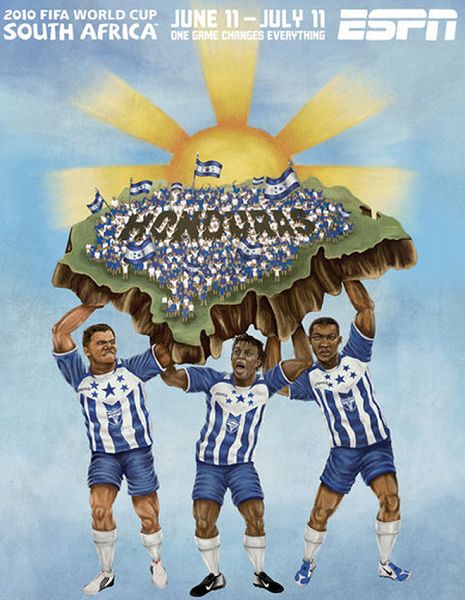 世界杯32強(qiáng)手繪海報(bào)