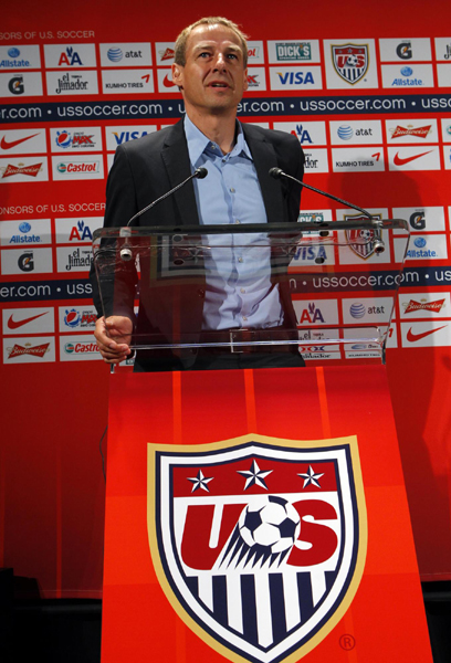 克林斯曼擔任美國隊主帥 要讓美國足球整體強大