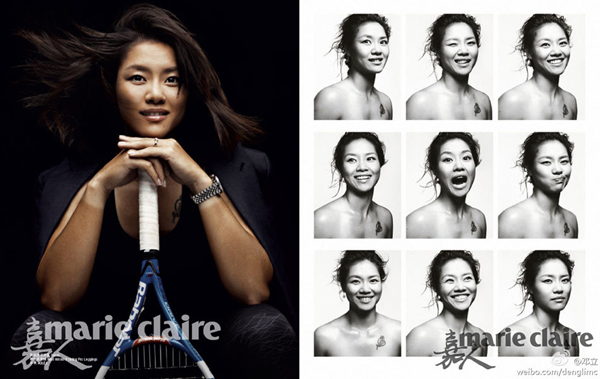 李娜為雜志拍攝寫真