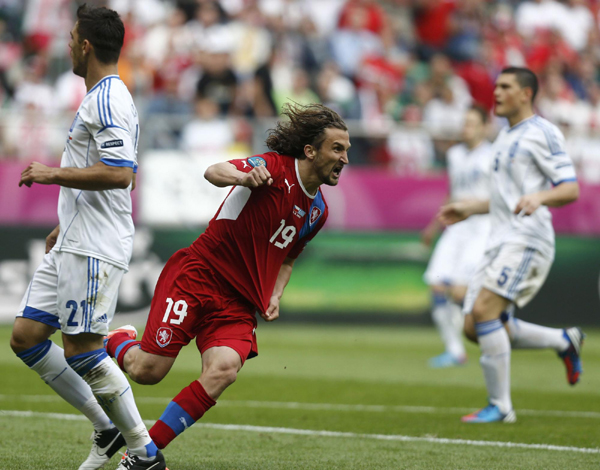 歐洲杯：捷克閃電戰(zhàn)2:1力擒希臘