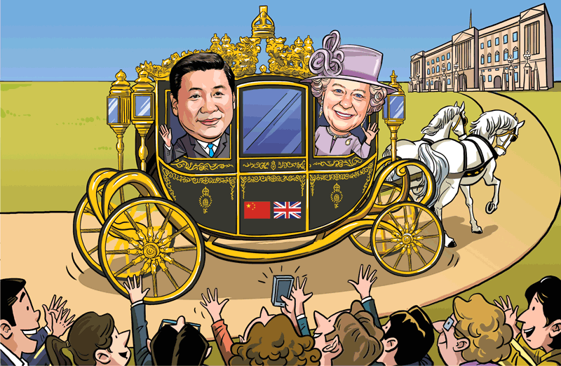 High-level welcome ceremonies show Sino-British relations' importance