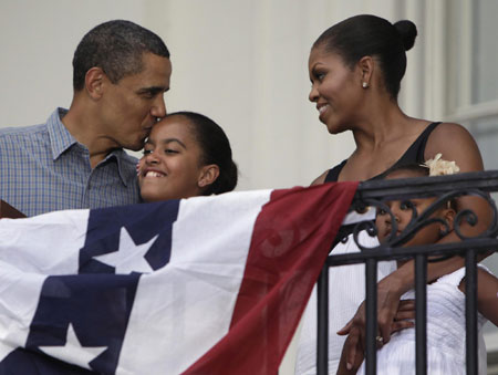 The Obamas at the Independence Day celebration