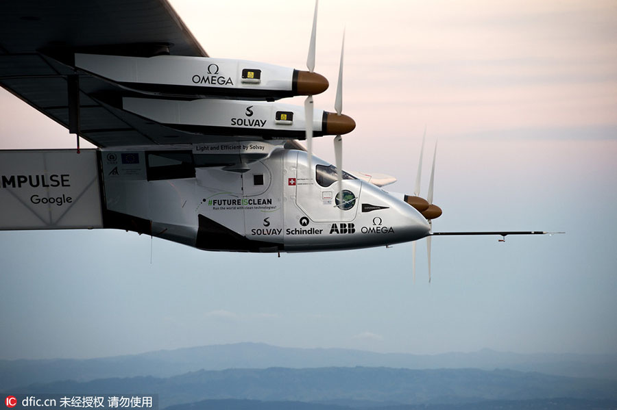 Solar-powered plane completes transpacific flight