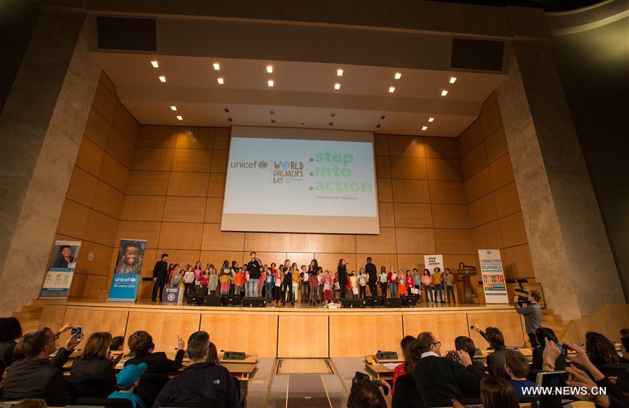 More than 200 children and young people mark World Children's Day in Geneva