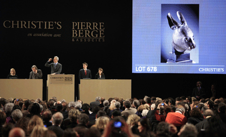 圓明園流失文物鼠首和兔首高價(jià)被拍賣(mài)