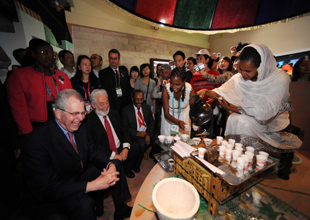 國際展覽局主席和秘書長參觀非洲館