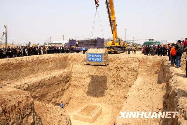 陜西韓城宋代壁畫墓整體搬遷